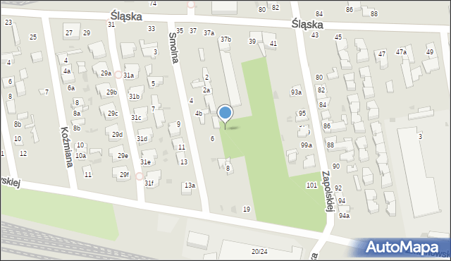 Łódź, Śląska, 39d, mapa Łodzi