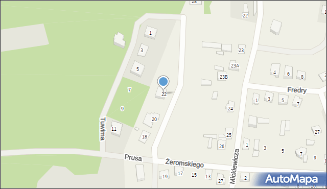 Łokacz Mały, Słowackiego Juliusza, 22, mapa Łokacz Mały