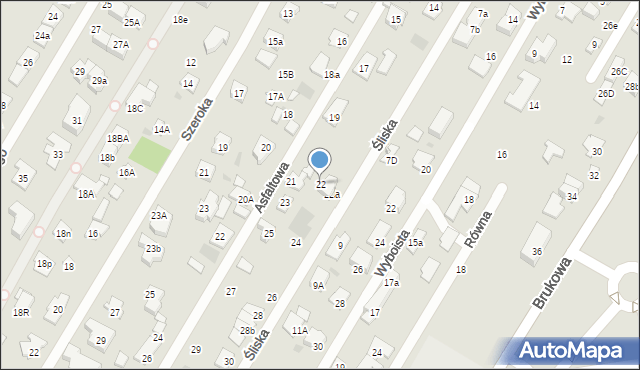 Łomianki, Śliska, 22, mapa Łomianki