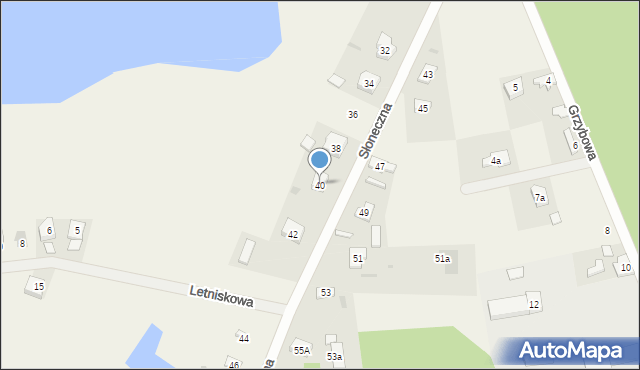Łowyń, Słoneczna, 40, mapa Łowyń