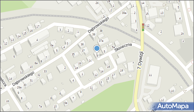 Lubań, Słoneczna, 3, mapa Lubań