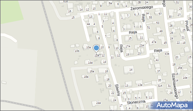 Lubartów, Śliwiny Wandy, 12a, mapa Lubartów