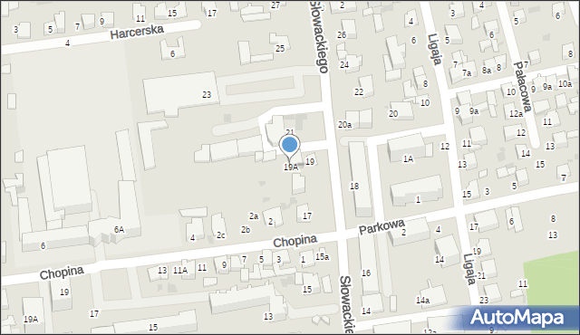 Lubartów, Słowackiego Juliusza, 19A, mapa Lubartów