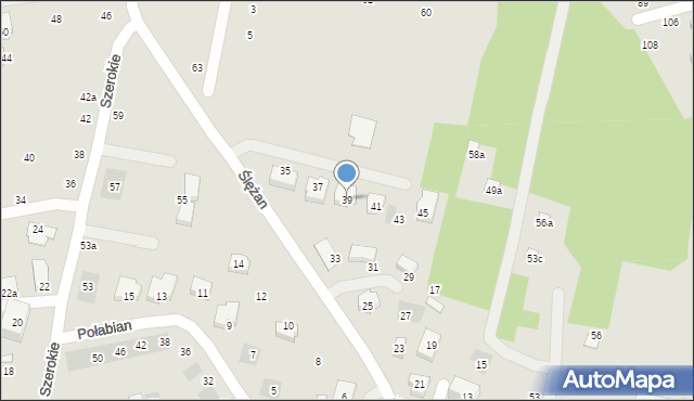 Lublin, Ślężan, 39, mapa Lublina