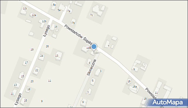 Łubniany, Słoneczna, 2, mapa Łubniany