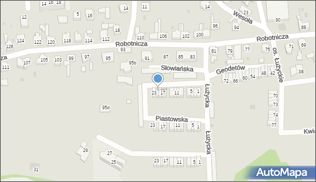 Lubsko, Słowiańska, 21, mapa Lubsko