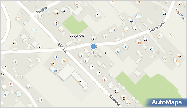 Lucynów, Słoneczna, 2, mapa Lucynów