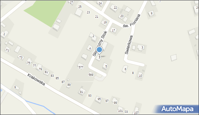 Łuczyce, Słoneczny Stok, 3, mapa Łuczyce