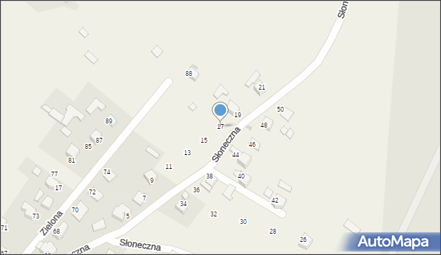 Ludźmierz, Słoneczna, 17, mapa Ludźmierz