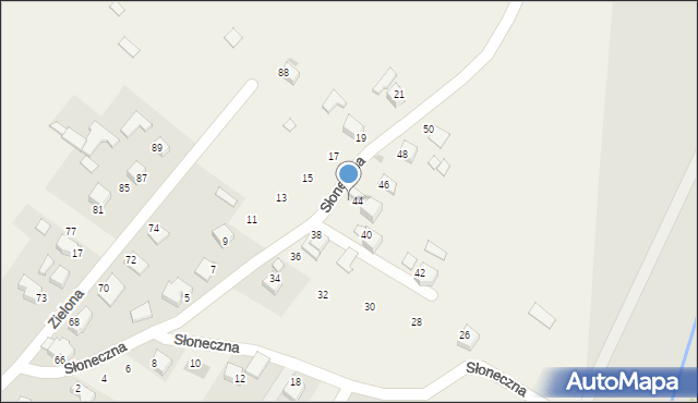 Ludźmierz, Słoneczna, 44a, mapa Ludźmierz