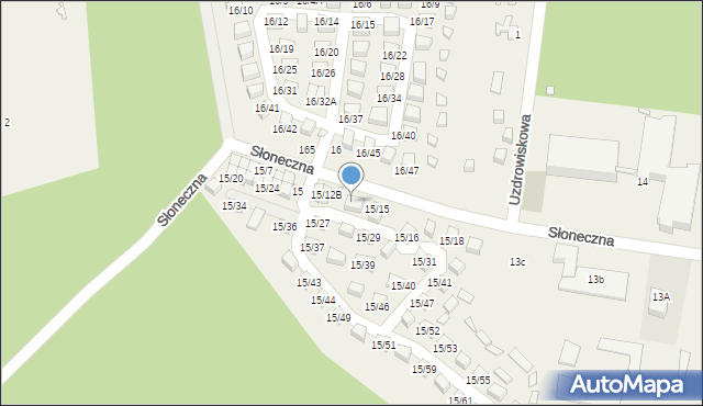 Łukęcin, Słoneczna, 15/14A, mapa Łukęcin