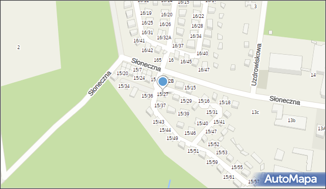 Łukęcin, Słoneczna, 15/27, mapa Łukęcin