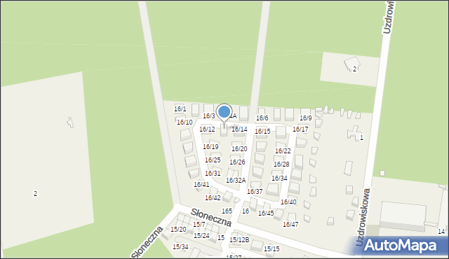Łukęcin, Słoneczna, 16/13, mapa Łukęcin