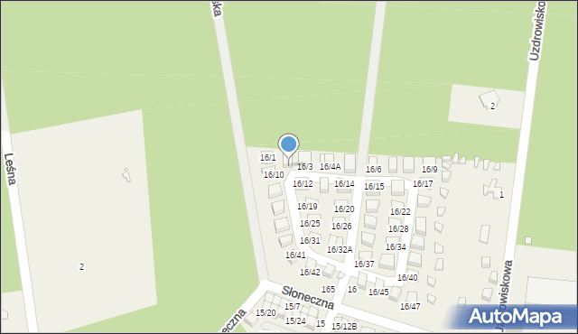 Łukęcin, Słoneczna, 16/2, mapa Łukęcin