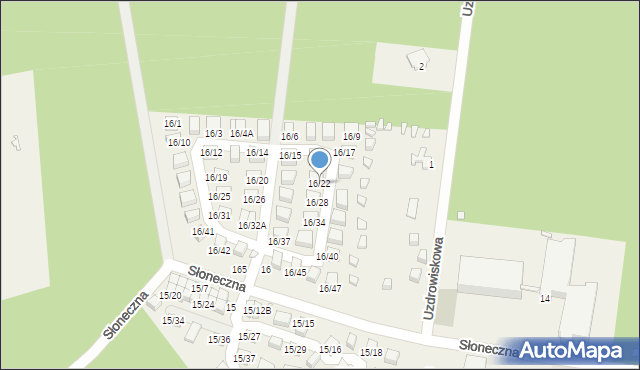 Łukęcin, Słoneczna, 16/22, mapa Łukęcin