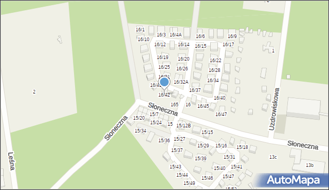Łukęcin, Słoneczna, 16/42, mapa Łukęcin