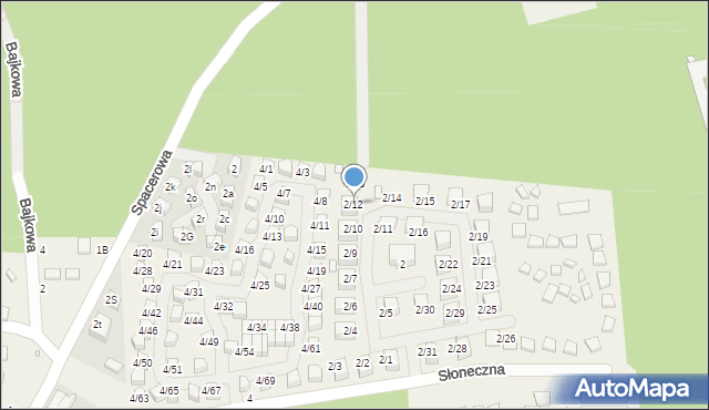 Łukęcin, Słoneczna, 2/12, mapa Łukęcin