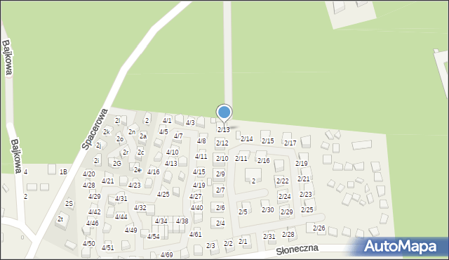 Łukęcin, Słoneczna, 2/13, mapa Łukęcin