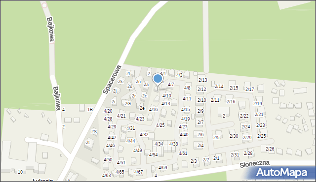 Łukęcin, Słoneczna, 4/9, mapa Łukęcin