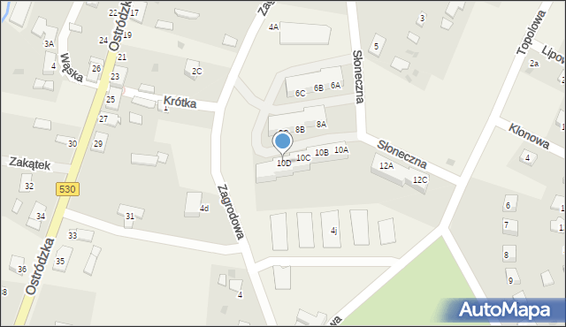 Łukta, Słoneczna, 10D, mapa Łukta