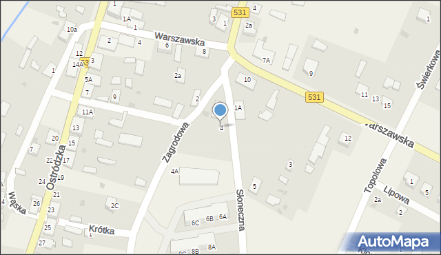 Łukta, Słoneczna, 4, mapa Łukta