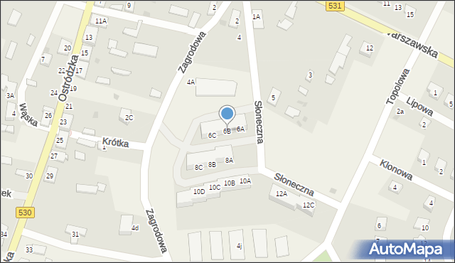 Łukta, Słoneczna, 6B, mapa Łukta