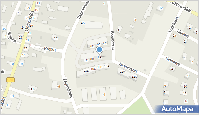 Łukta, Słoneczna, 8A, mapa Łukta