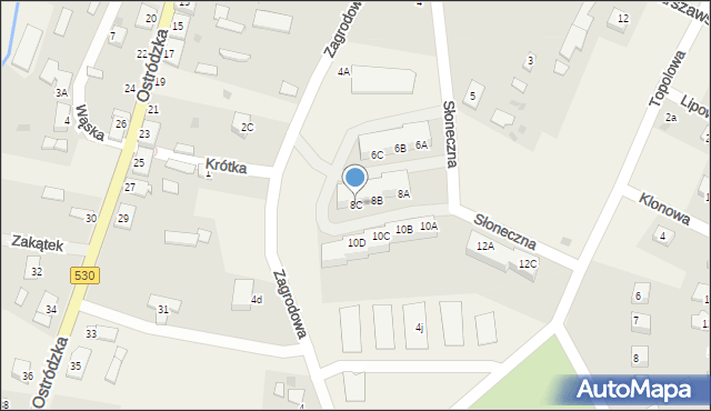 Łukta, Słoneczna, 8C, mapa Łukta