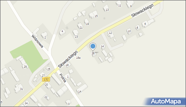 Łupowo, Słowackiego Juliusza, 16, mapa Łupowo