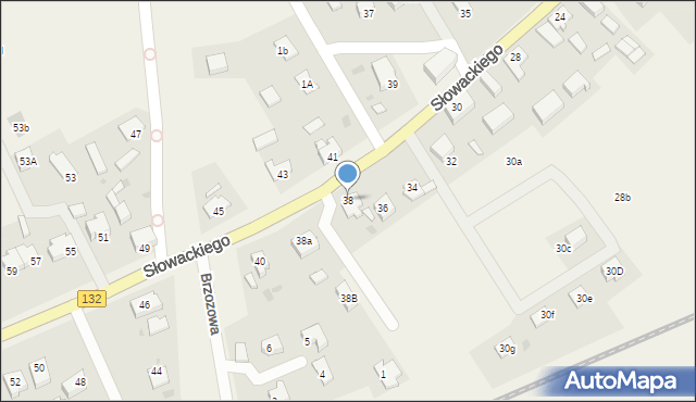 Łupowo, Słowackiego Juliusza, 38, mapa Łupowo