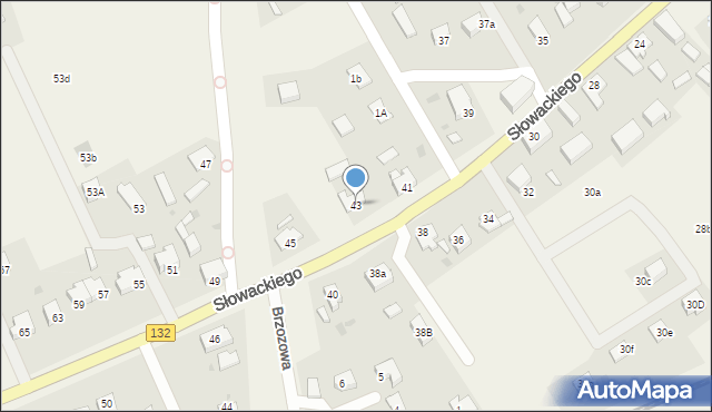 Łupowo, Słowackiego Juliusza, 43, mapa Łupowo