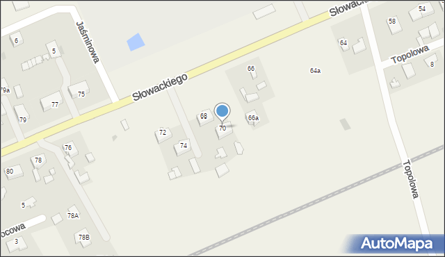 Łupowo, Słowackiego Juliusza, 70, mapa Łupowo