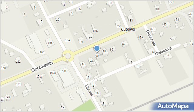 Łupowo, Słowackiego Juliusza, 90, mapa Łupowo