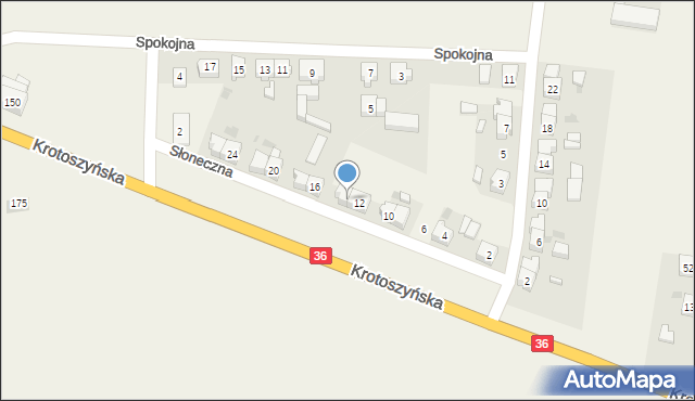 Lutogniew, Słoneczna, 14, mapa Lutogniew