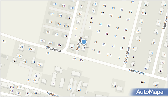 Lutynia, Słoneczna, 2, mapa Lutynia