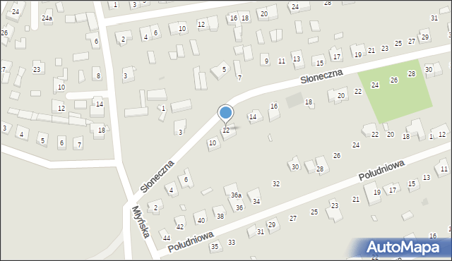 Lwówek, Słoneczna, 12, mapa Lwówek