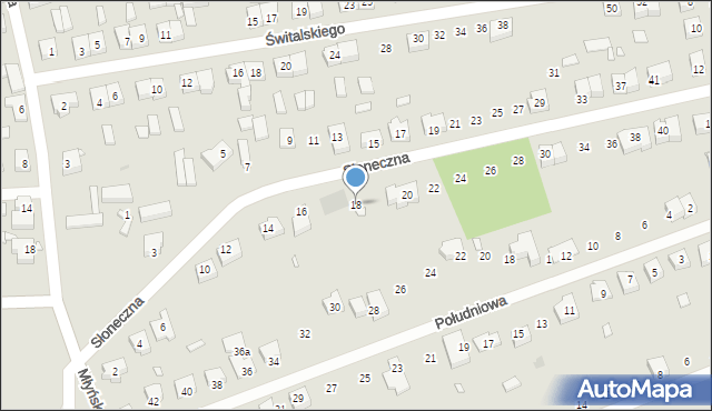 Lwówek, Słoneczna, 18, mapa Lwówek