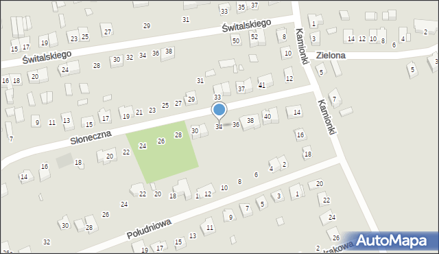 Lwówek, Słoneczna, 34, mapa Lwówek