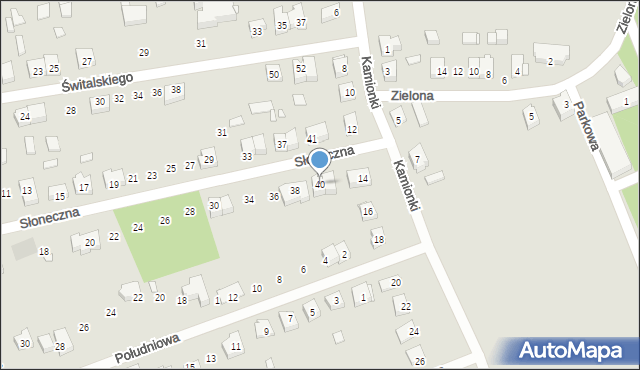 Lwówek, Słoneczna, 40, mapa Lwówek