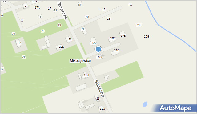 Magdalenów, Słoneczna, 25B, mapa Magdalenów