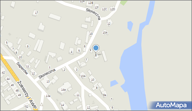 Magnuszew, Słoneczna, 8, mapa Magnuszew