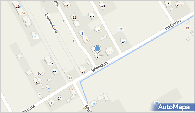 Majdan, Słoneczna, 2, mapa Majdan