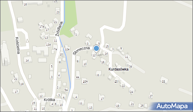 Maków Podhalański, Słoneczna, 13, mapa Maków Podhalański