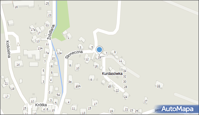 Maków Podhalański, Słoneczna, 14, mapa Maków Podhalański