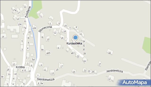 Maków Podhalański, Słoneczna, 18, mapa Maków Podhalański
