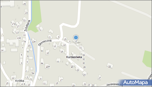 Maków Podhalański, Słoneczna, 9a, mapa Maków Podhalański