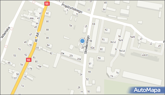 Malbork, Słowackiego Juliusza, 18, mapa Malborka