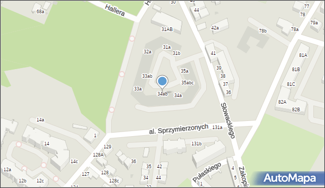 Malbork, Słowackiego Juliusza, 34ab, mapa Malborka