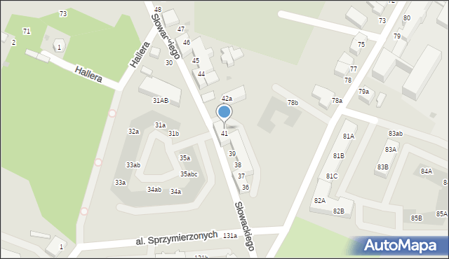 Malbork, Słowackiego Juliusza, 42, mapa Malborka