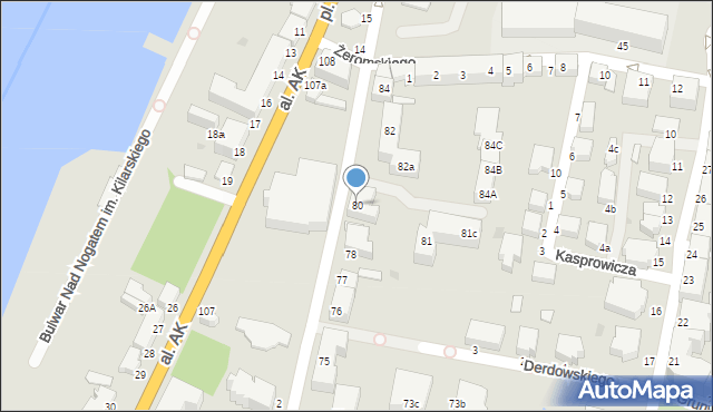 Malbork, Słowackiego Juliusza, 80, mapa Malborka